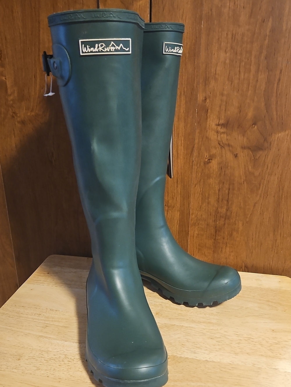 Women's Tall Waterproof Rain Boots — Deep Green